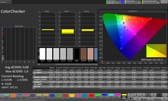 Внутренний дисплей: ColorChecker (профиль: Профессиональный, целевое цветовое пространство: sRGB)