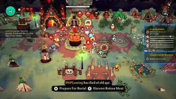 На изображении: скриншот игрового процесса из игры «Cult of the Lamb».