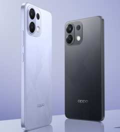 Oppo K13 выпускается в ледяном фиолетовом и черном цветах (Источник изображения: Oppo)