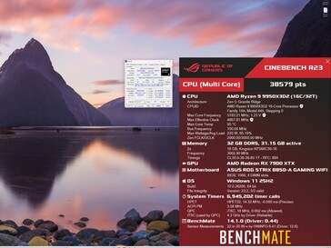 Результат многоядерного бенчмарка Cinebench R23 для процессора Ryzen 9 9950X3D2.