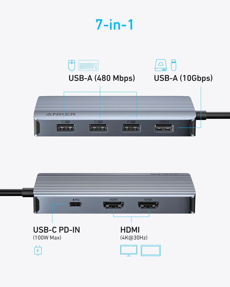 Изображение готовящегося к выпуску концентратора Anker 7-в-1 USB-C. (Источник изображения: u/joshuadwx через Reddit)
