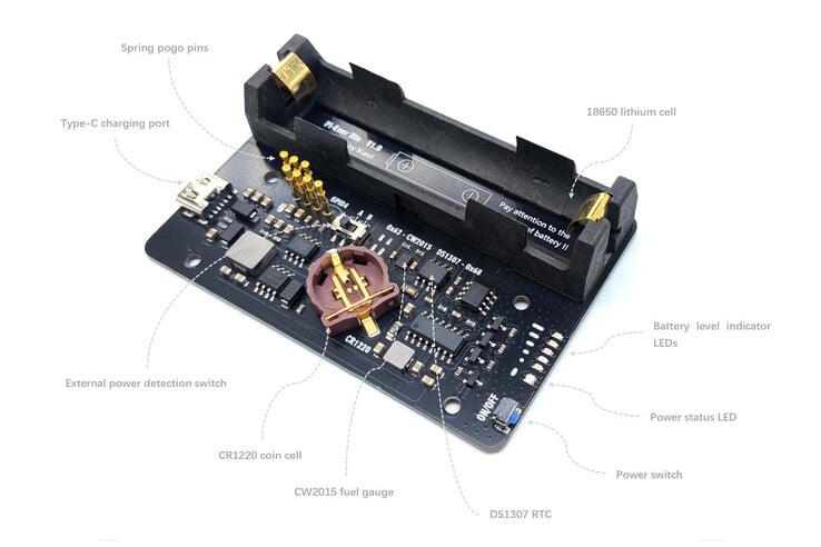 Устройство подключается к источнику питания через разъем USB Type-C.