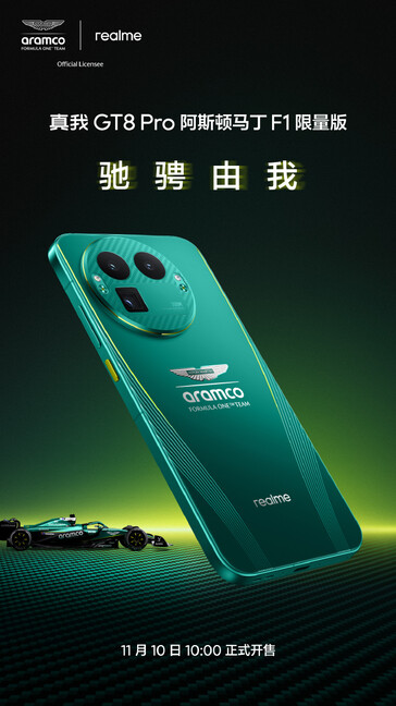 Realme GT 8 Pro Aston Martin F1 Edition (Источник изображения: Realme)