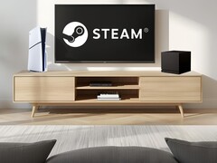 Valve Steam Machine рядом с PS5 в гостиной (Источник изображения: Sony PlayStation, Valve с изменениями)