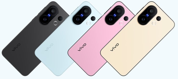 Смартфон Vivo X200 FE выпускается в модном розовом, минималистичном черном, современном синем и светло-медовом желтом цветах (Источник изображения: Vivo)