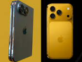 Утечка модели дизайна iPhone Ultra (слева) рядом с iPhone 17 Pro (справа) - отредактировано.