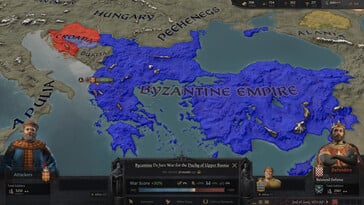На снимке: скриншот игрового процесса из игры «Crusader Kings III».