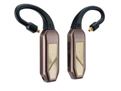Беспроводной ЦАП iFi Go Pod Max подключается непосредственно к IEM и надевается на уши. (Источник изображения: iFi)