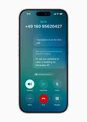 Живой перевод сообщений (источник изображения: Apple)