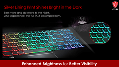 Светящиеся ободки клавиш позволяют подсветке не слепить пользователя ночью. (Изображение: MSI)