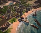 Изображение, на котором изображён город в игре «Tropico 5».