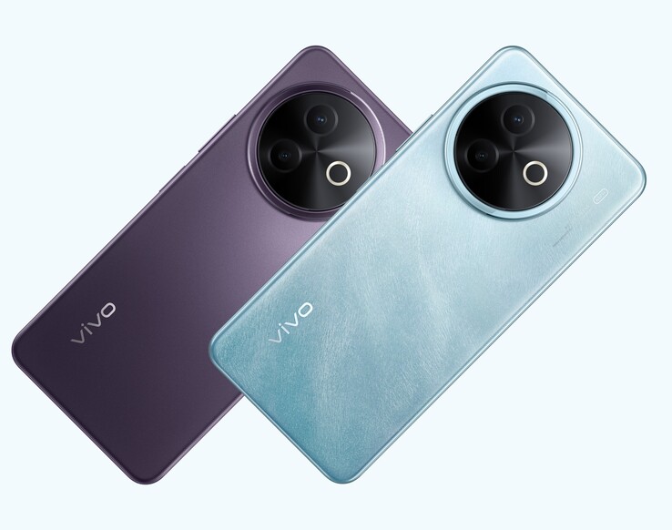 Модель Vivo Y39 5G выпускается в фиолетовом цвете лотоса и синем цвете океана (Источник изображения: Vivo)
