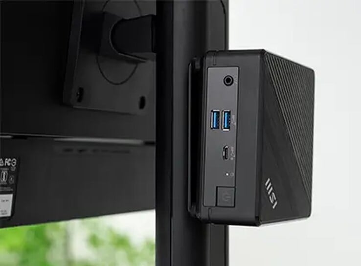 Устройство MSI Cubi 5 1M можно установить за монитором.