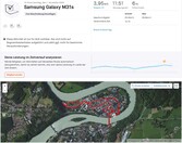 Запись маршрута велопрогулки, Samsung Galaxy M31s (весь маршрут)