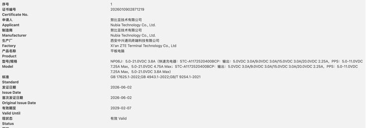 Грядущий игровой планшет RedMagic прошел сертификацию 3C.