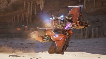 На изображении: скриншот игрового процесса Star Wars: Galactic Racer.