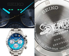 Новый хронограф Seiko x One Piece Shinkansen — три различных снимка.