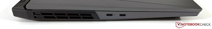 Левая сторона: USB-C 4 (Thunderbolt 4, DisplayPort 1.4), USB-C 3.2 Gen.2 (DisplayPort 1.4)