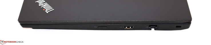 Правая сторона: microSD, USB Type-A 2.0, Ethernet, слот замка Kensington