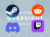 Руководители 4 крупных форумов/платформ были вызваны для дачи показаний 8 октября 2025 г. (Источник изображения: Steam, Reddit, Discord, Twitch, Комитет по надзору и правительственной реформе - отредактировано)