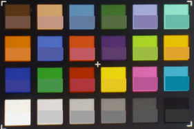 ColorChecker: оригинальные цвета внизу.