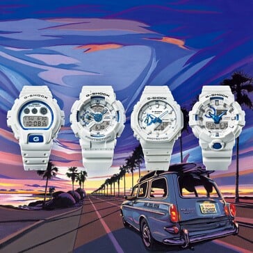 Слева направо: Casio G-Shock DW-6900HDS-7, GA-110HDS-7A, GA-2100HDS-7A, GA-700HDS-7A. (Источник изображения: Casio)