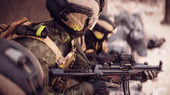 Солдат одной из фракций в Battlefield 6 держит в руках SMG. (Источник изображения: EA)