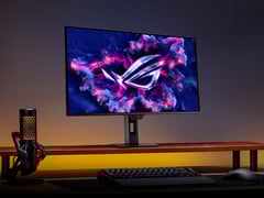 ROG Strix OLED XG27ACDMS имеет плоскую отделку, как и многие другие игровые OLED-мониторы Asus последнего времени. (Источник изображения: Asus)