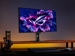 ROG Strix OLED XG27ACDMS имеет плоскую отделку, как и многие другие игровые OLED-мониторы Asus последнего времени. (Источник изображения: Asus)