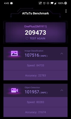 Результат OnePlus 7 Pro со Snapdragon 855 на AiTuTu.
