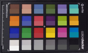ColorChecker: исходный оттенок представлен в нижней половине каждого блока