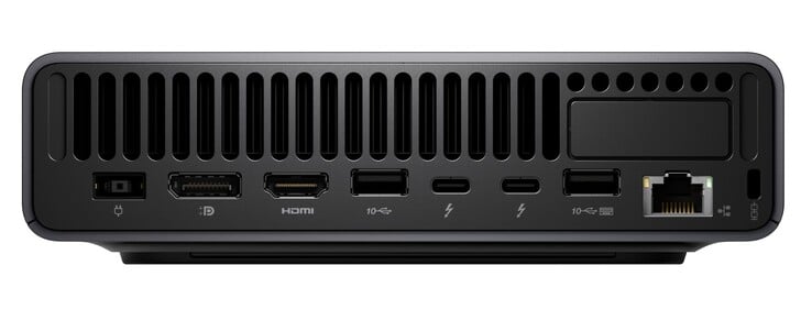 Порты мини-ПК Lenovo ThinkCentre X Ultra.