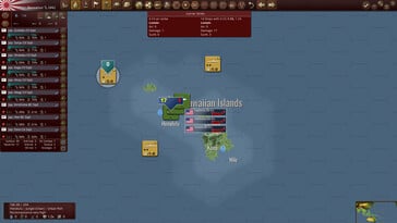 На изображении: скриншот игрового процесса из игры «Warplan Pacific».