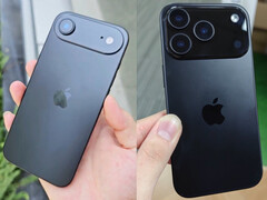 Манекены, демонстрирующие дизайн iPhone 17 Air и iPhone 17 Pro, слева направо. (Источник изображения: Majin Bu)