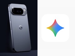 Телефон Google Pixel с тройными камерами (слева) рядом с красочным логотипом Gemini AI (справа). (Источник изображения: неофициальные иллюстрации)