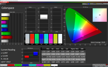 CalMAN color space (AdobeRGB), профиль: настраиваемый