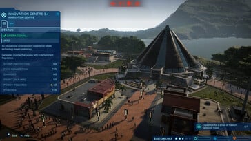 Изображение, показывающее последовательность игрового процесса в игре Jurassic World Evolution.