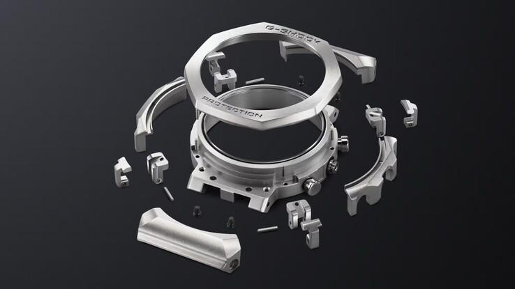 Тщательно продуманный корпус и безель состоят из 27 отдельных деталей. (Источник изображения: Casio)