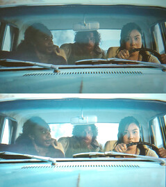 Перемещение проектора ближе к стене увеличивает живость и яркость изображения, хотя и уменьшает его размер. (75" против 45" от стены. f/1.6 1/40 сек ISO 400) (Источник изображения: Notebookcheck. Scene ASC.)