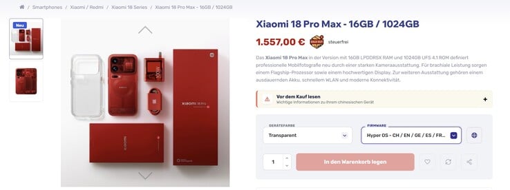 Модель Xiaomi 18 Pro Max красного прозрачного цвета должна стоить дороже, чем другие цветовые варианты.