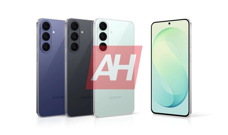 На изображении представлена просочившаяся фотография будущего смартфона Galaxy S26 FE в зеленоватой, черноватой и голубоватой цветовой гамме