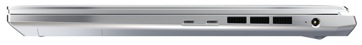 Правая сторона: Thunderbolt 4 (USB-C, DisplayPort), Thunderbolt 4 (USB-C, DisplayPort, Power Delivery), разъем питания
