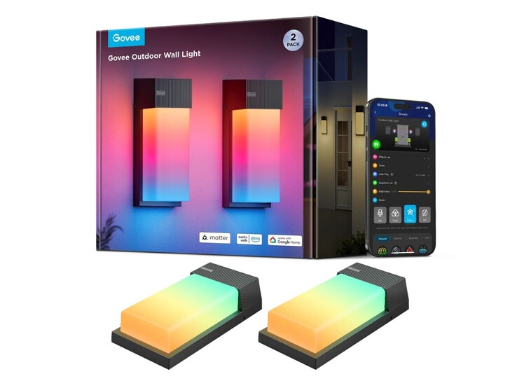 Более старый светильник Govee Outdoor Wall Light (на фото) был выпущен в 2024 году. (Источник изображения: Govee)