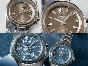 Сверху представлены модели Casio Oceanus OCW-S400A-5AJF и OCW-S40-5AJF, а снизу - Oceanus OCW-S7000E-2AJF и OCW-S40-2AJF. (Источник изображения: Casio)
