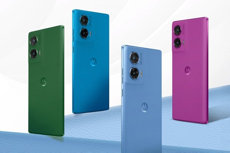 Moto G96 5G выпускается в цветах "зеленые пастбища", "орхидея каттлея", "голубой эшлей" и "синий дрезден" (Источник изображения: Motorola)