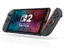 Портативное устройство Nintendo Switch 2 с красным и синим контроллерами Joy-Con. (Источник изображения: Nintendo)