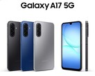 Модель Galaxy A17 5G доступна в черном, синем и сером цветах (Источник изображения: Samsung)