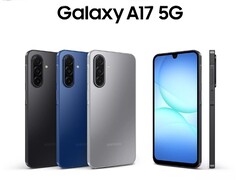 Модель Galaxy A17 5G доступна в черном, синем и сером цветах (Источник изображения: Samsung)