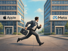 Алан Дай уходит с сайта Apple в компанию Meta. (Источник изображения: created with AI)