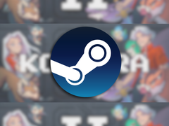 На картинке - логотип Steam над миниатюрой игры, размытый.